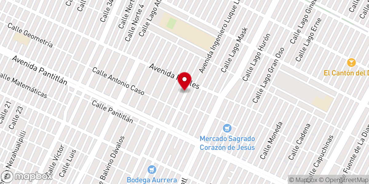 Map showing location of Centro Evangelico Nezahualcoyotl