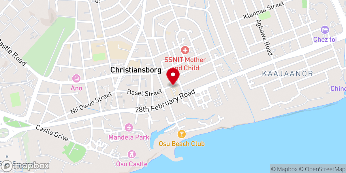 Map showing location of St. Peter's Catholic Church