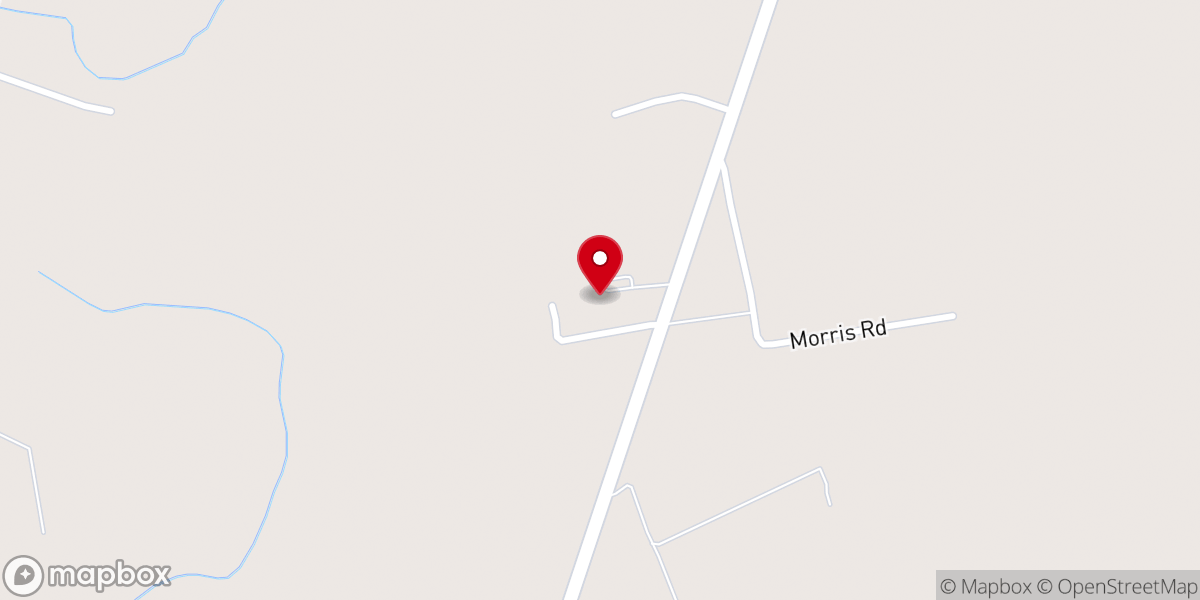 Map showing location of Nebo Baptist Church