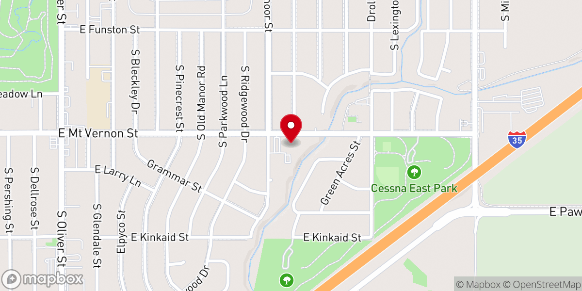 Map showing location of Mount Vernon United Methodist Church