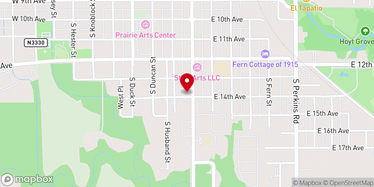 Map showing location of Emmanuel Baptist Church