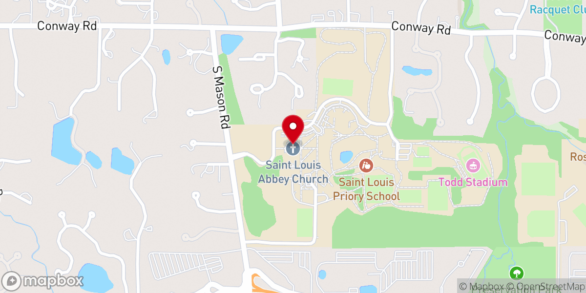 Map showing location of Priory Abbey Church