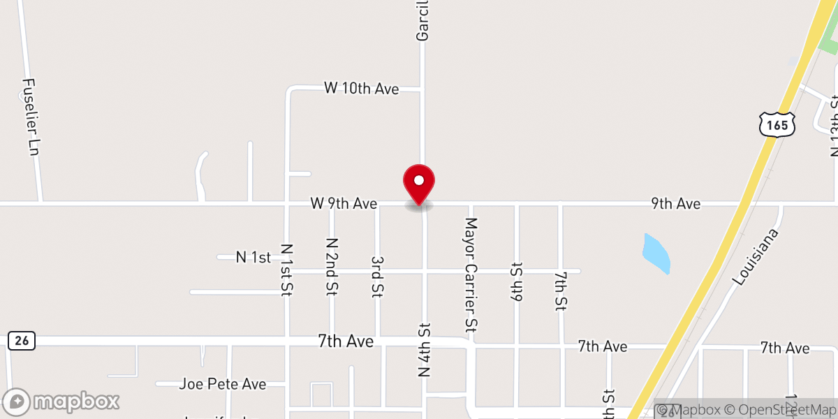 Map showing location of Hope Church Upc