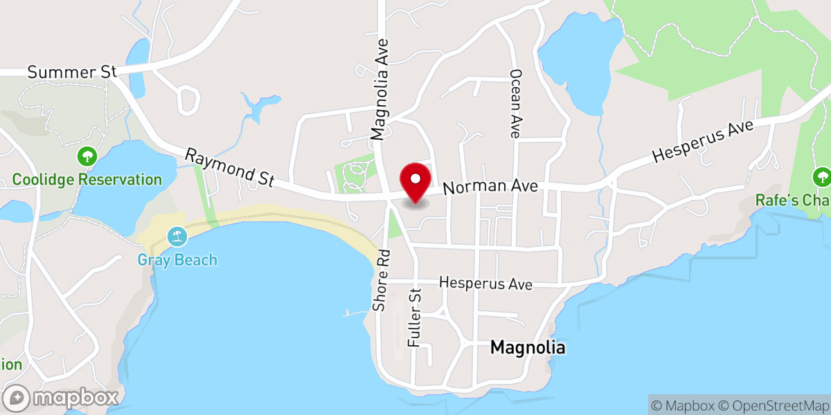 Map showing location of Union Congregational Church of Magnolia