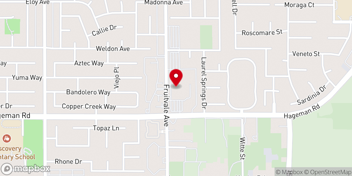 Map showing location of Valley Baptist Church Fruitvale Campus