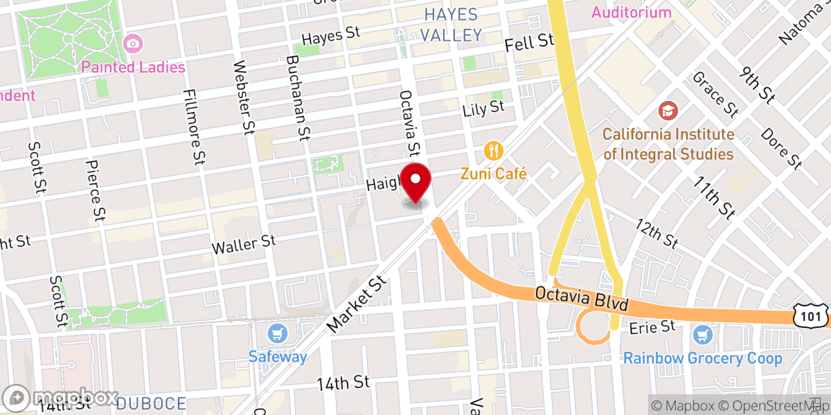 Map showing location of First Baptist Church San Francisco