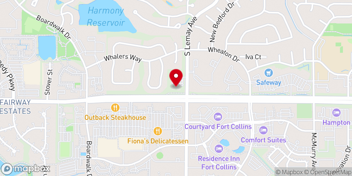 Map showing location of Spirit of Joy Lutheran Church