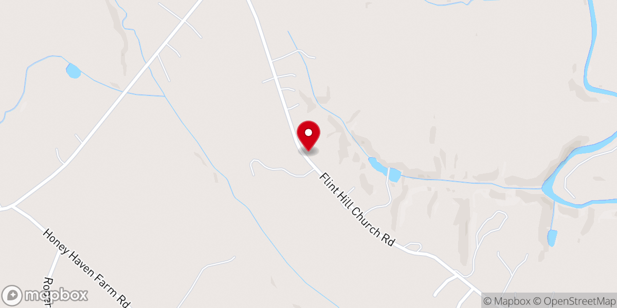 Map showing location of Flint Hill Baptist Church