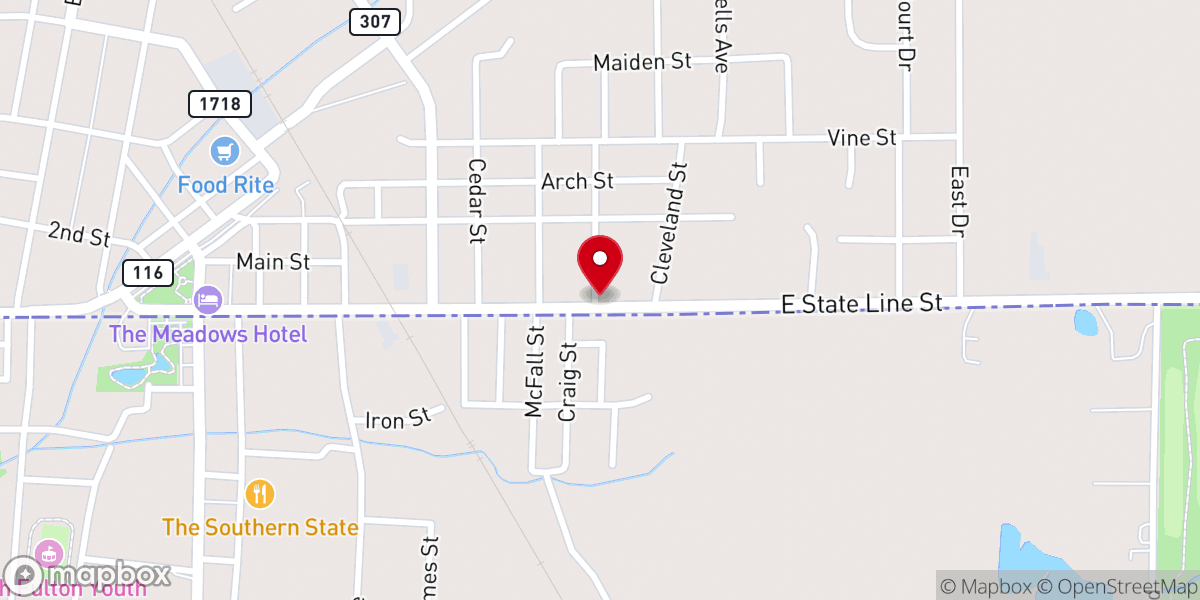 Map showing location of Greater Deliverance Ministries