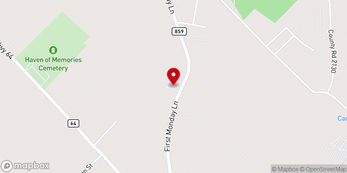 Map showing location of St Therese Catholic Church