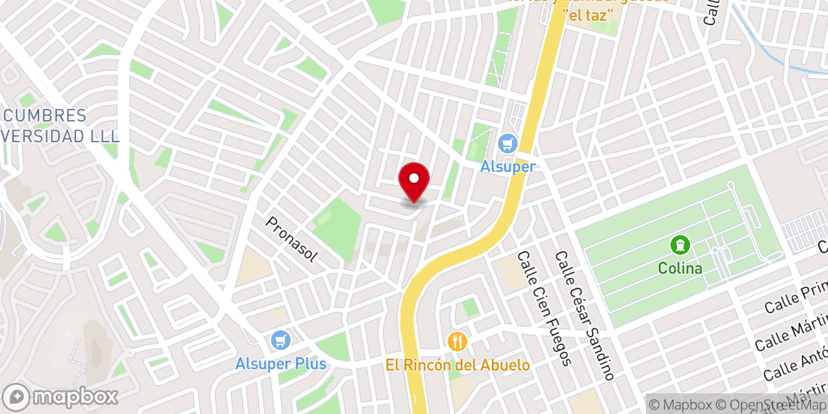 Map showing location of Iglesia Bautista Aposento Alto