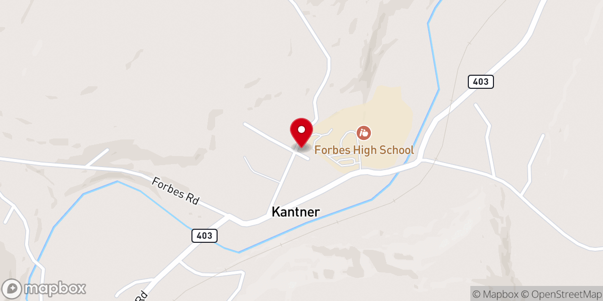 Map showing location of Kantner Assembly of God