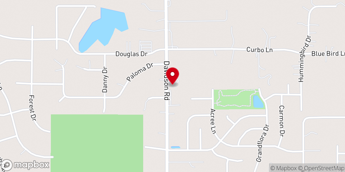 Map showing location of Beautiful Savior Lutheran Church