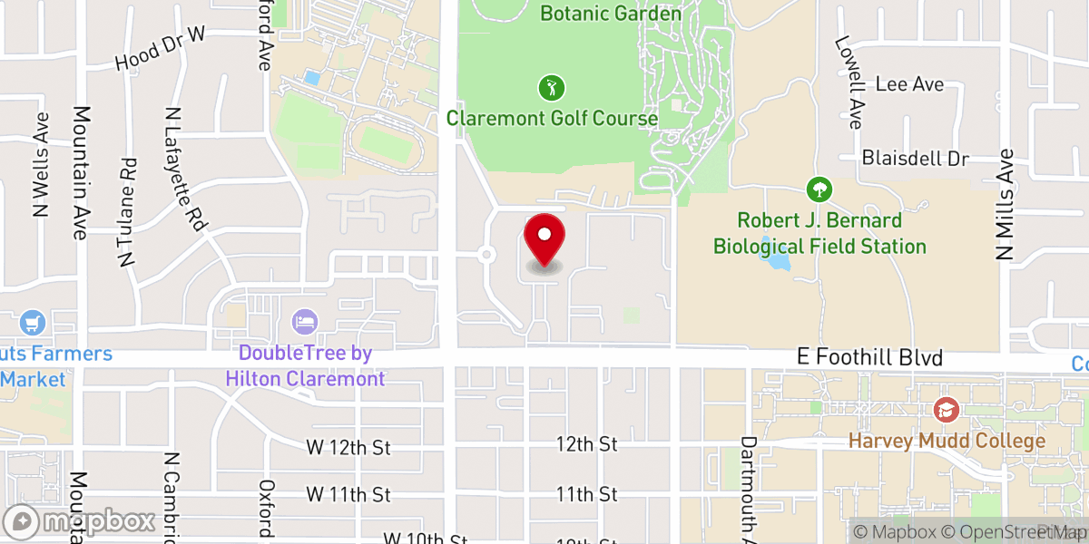 Map showing location of Claremont United Methodist Church