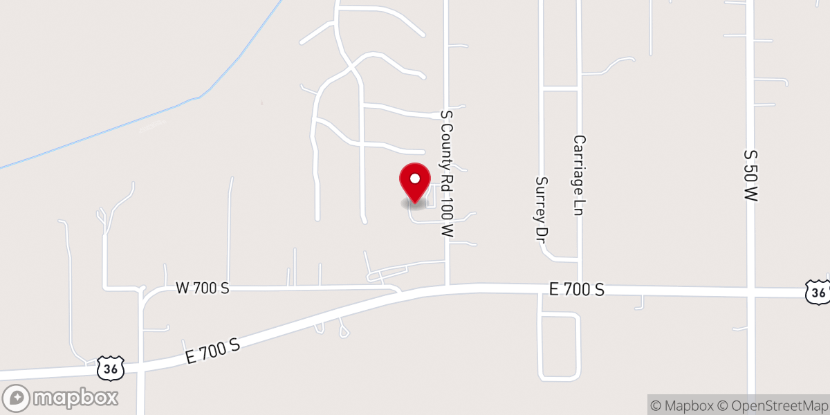 Map showing location of Living Word Worship Center