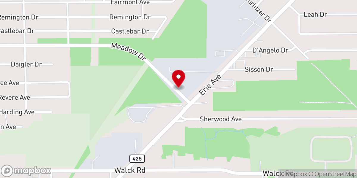 Map showing location of Vineyard Christian Fellowship Niagara Falls