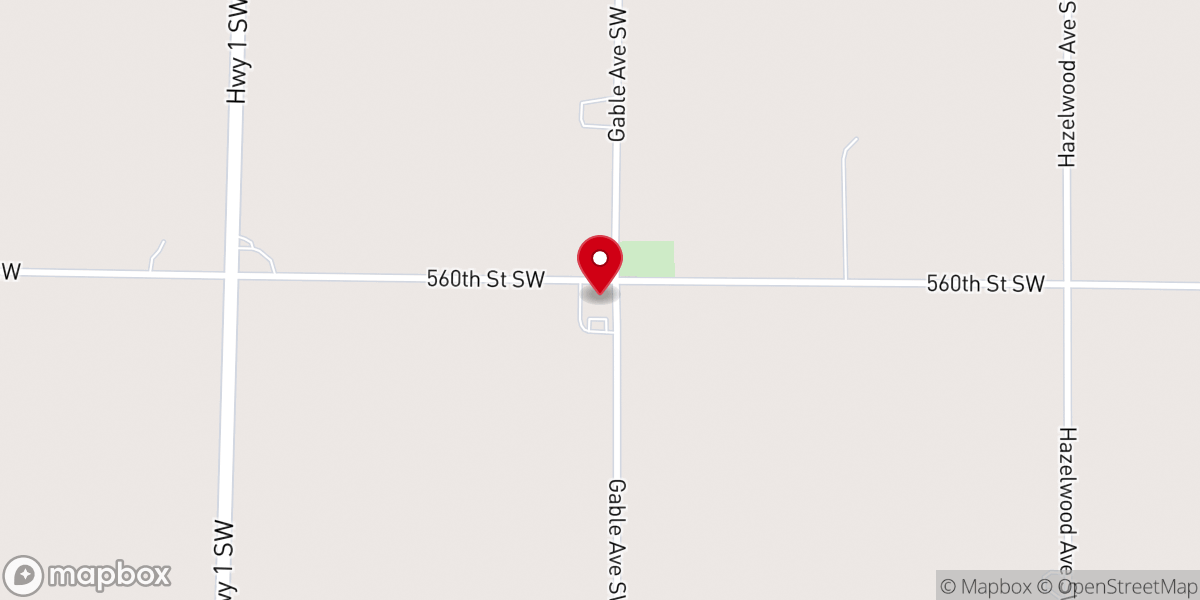 Map showing location of East Union Mennonite Church