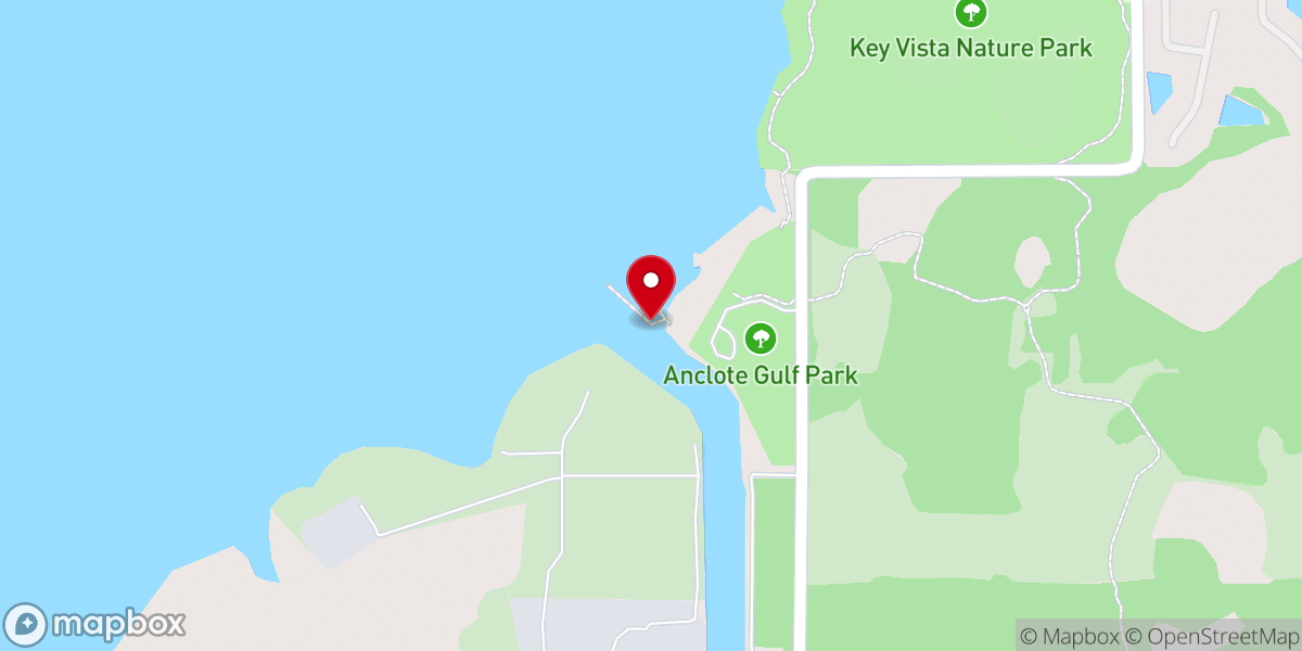 Map showing location of Fishing Pier At Anclote Gulf Park