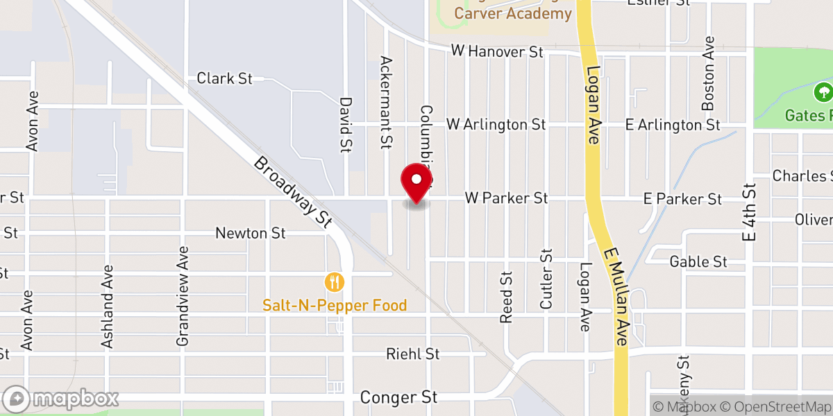 Map showing location of Saint John Church of the First Born