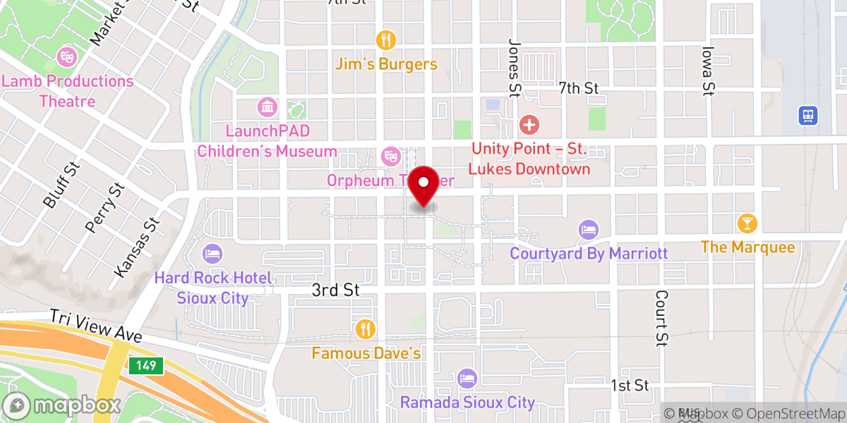 Map showing location of Holiness Church| Sioux City