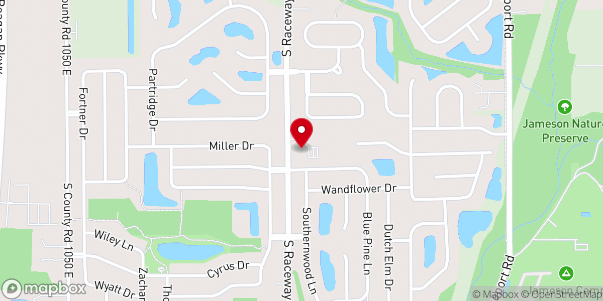 Map showing location of Garden Baptist Church
