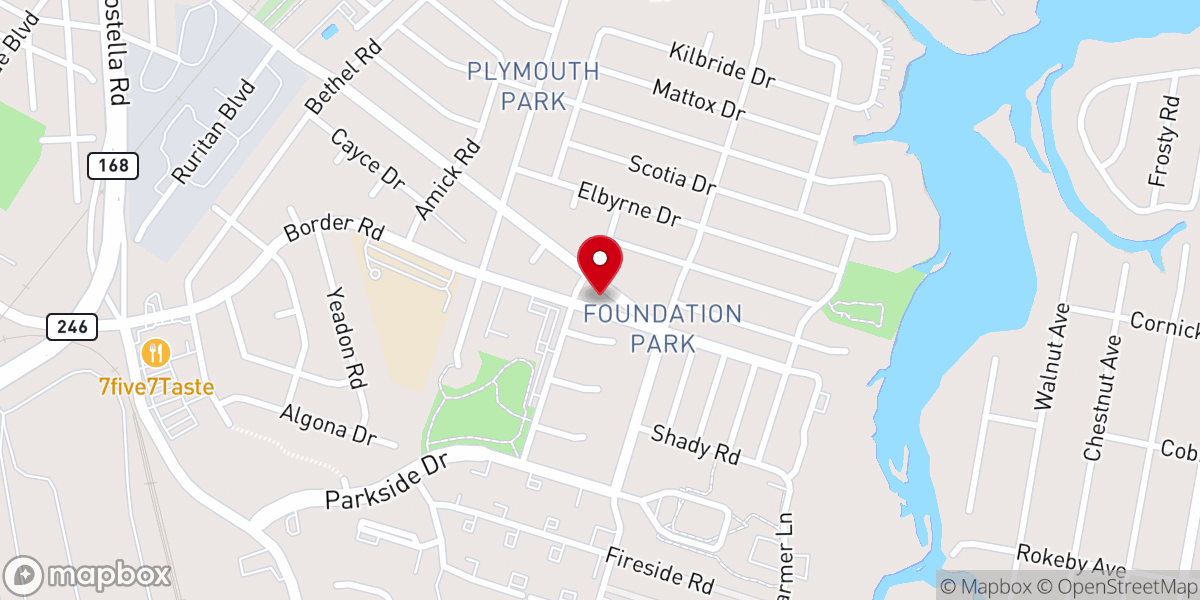 Map showing location of Emmaus Road Baptist Church