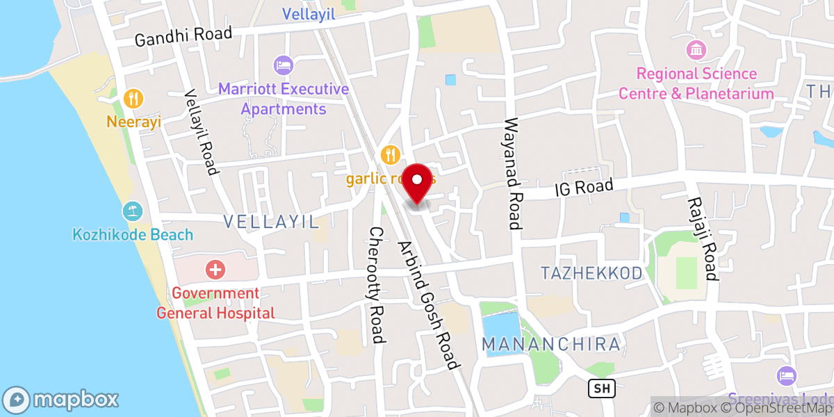 Map showing location of Kozhikode Pentecostal Church of God
