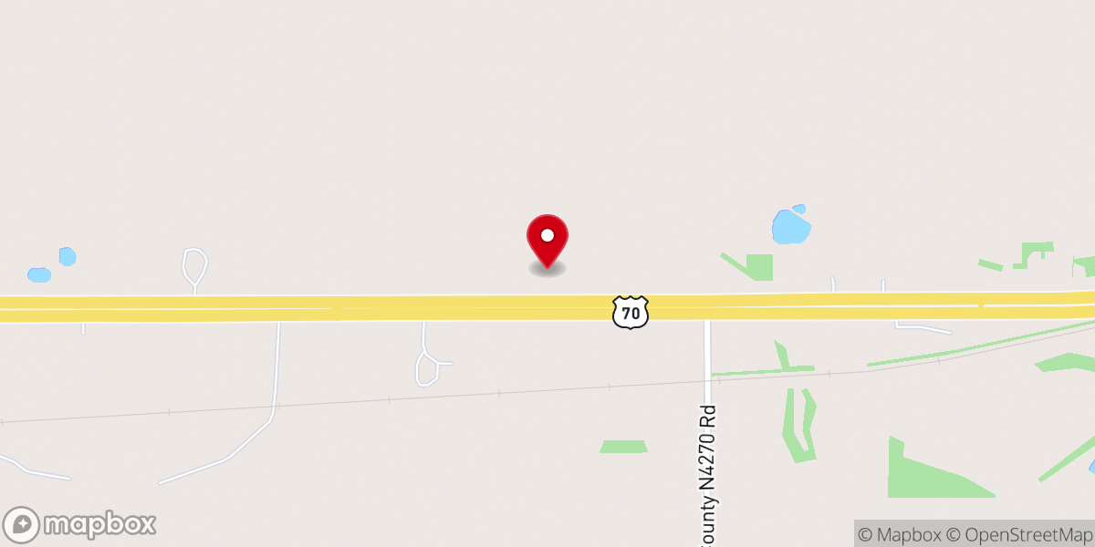 Map showing location of Cowboy Crossing Church