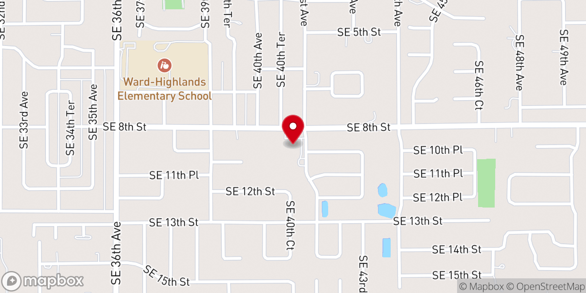 Map showing location of Saint Paul's United Methodist Church of Ocala