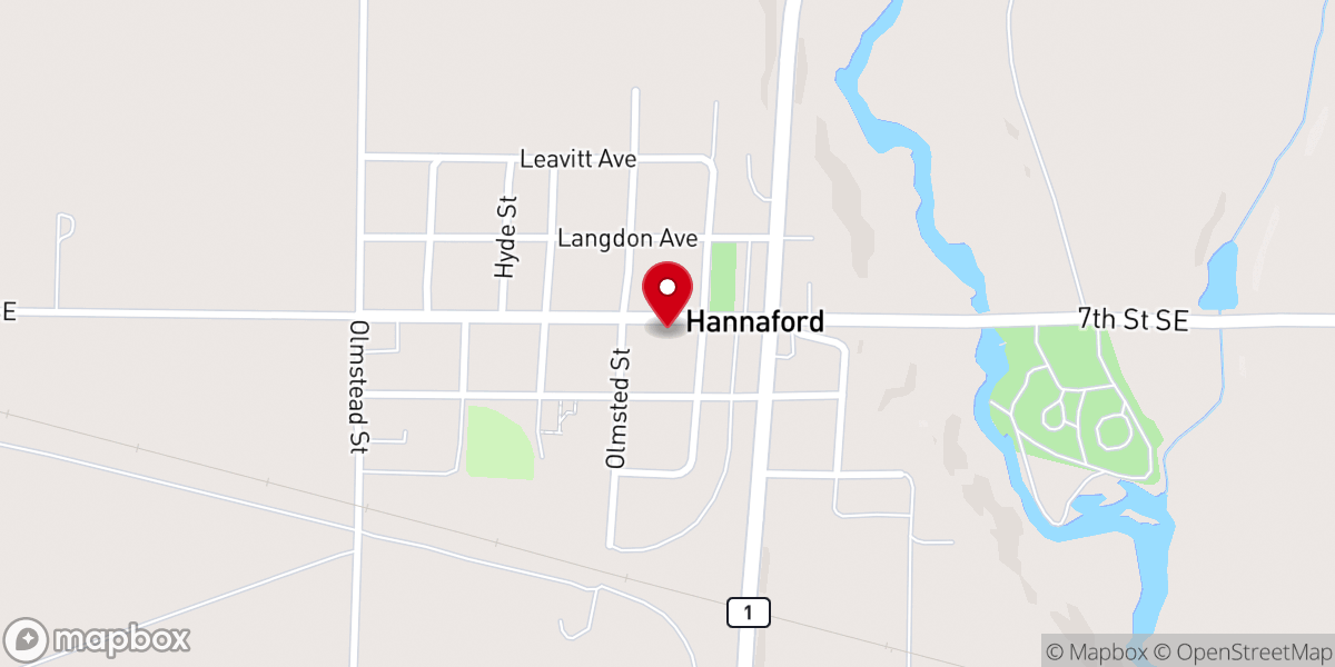 Map showing location of Faith Lutheran Church Parsonage