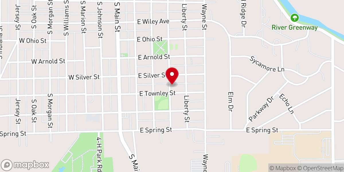 Map showing location of Wesleyan Church Parsonage
