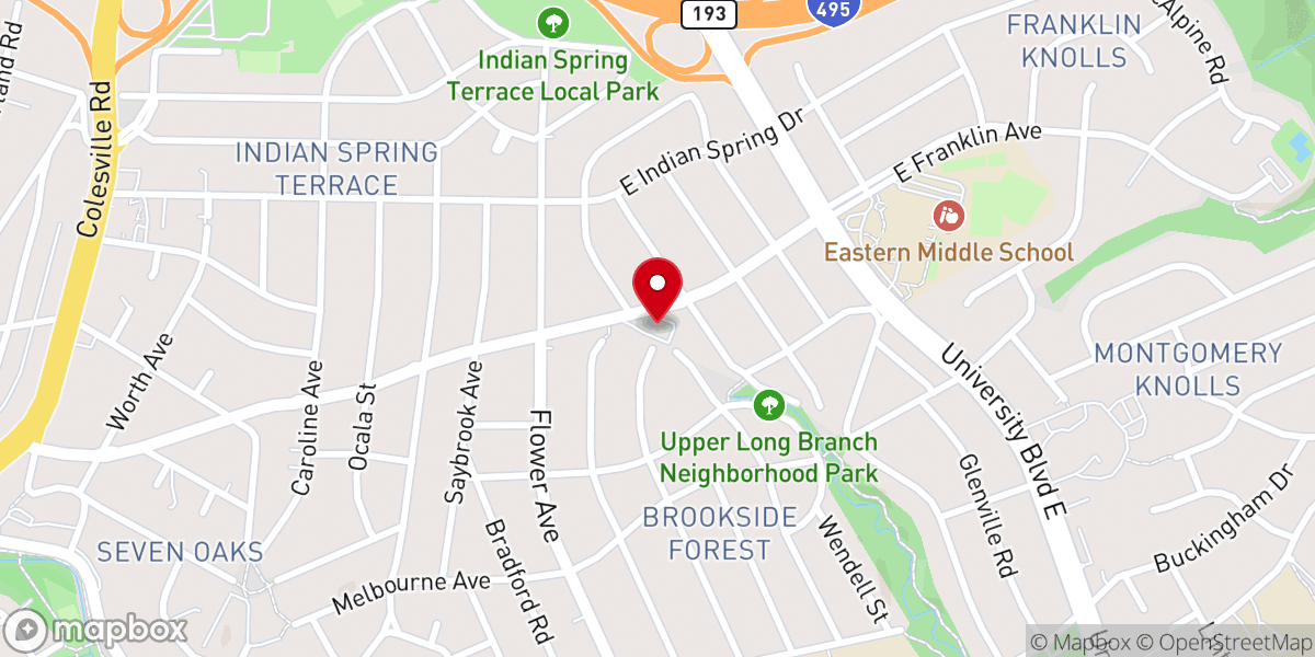Map showing location of Silver Spring Church of Christ