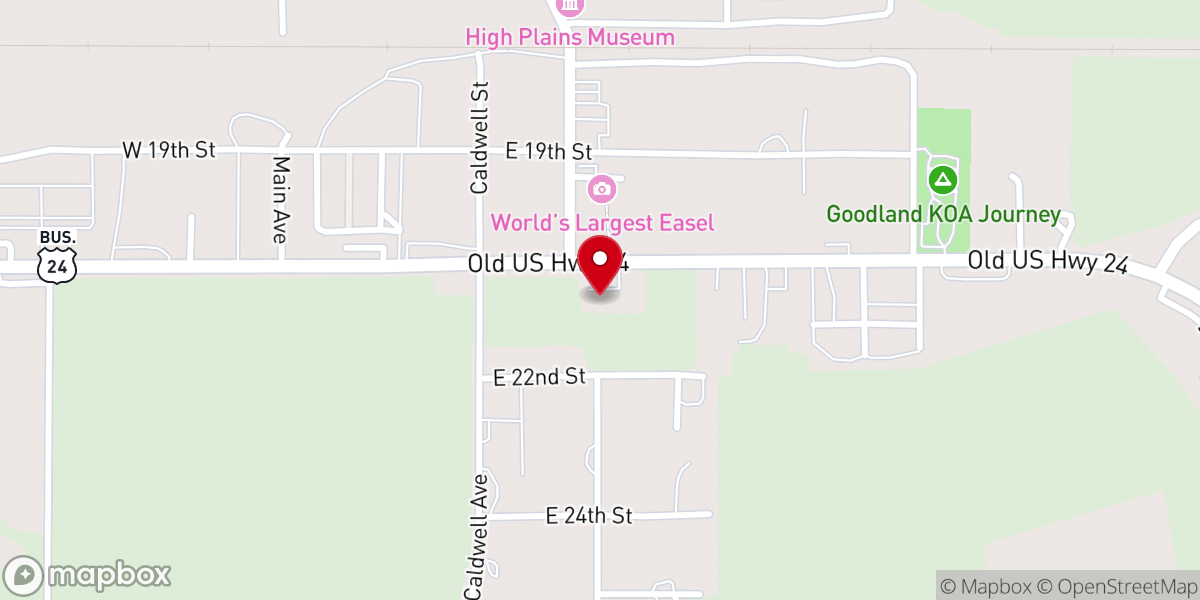 Map showing location of Harvest Evangelical Free Church