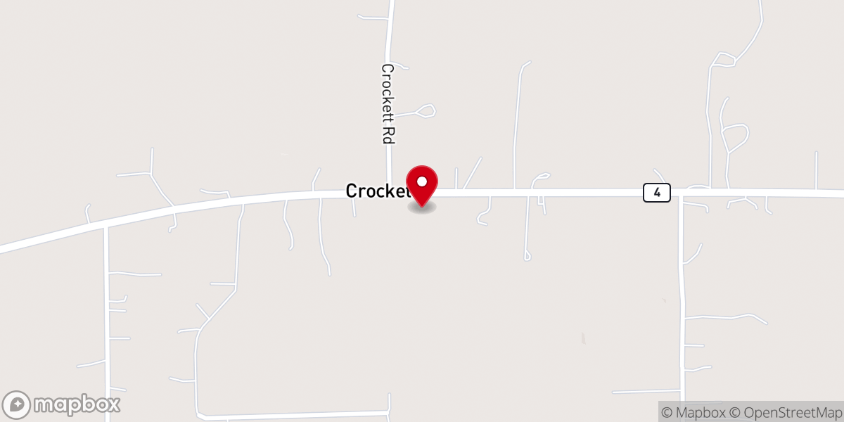Map showing location of Crockett Community Center