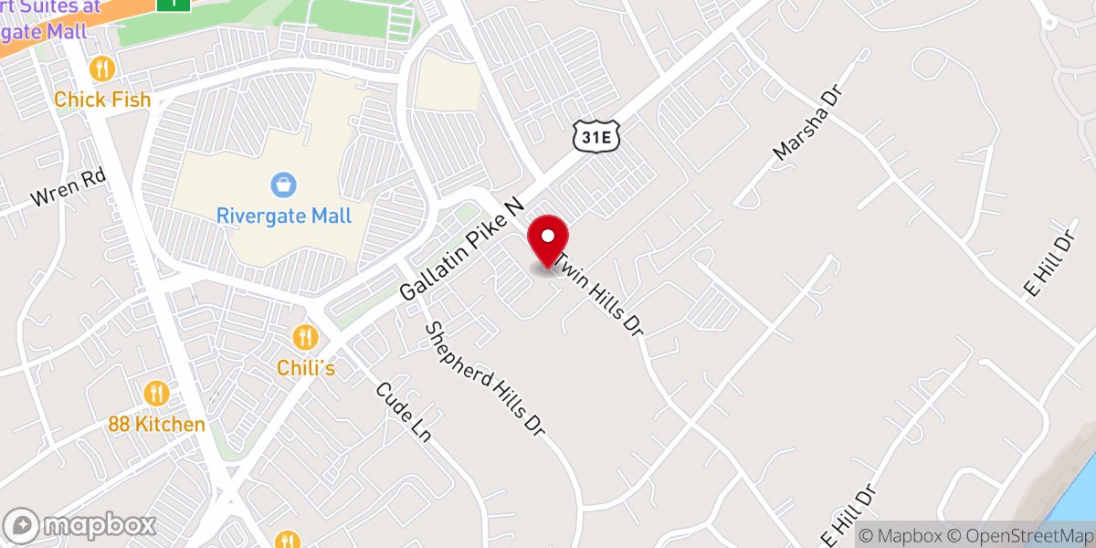 Map showing location of Crossroads Fellowship