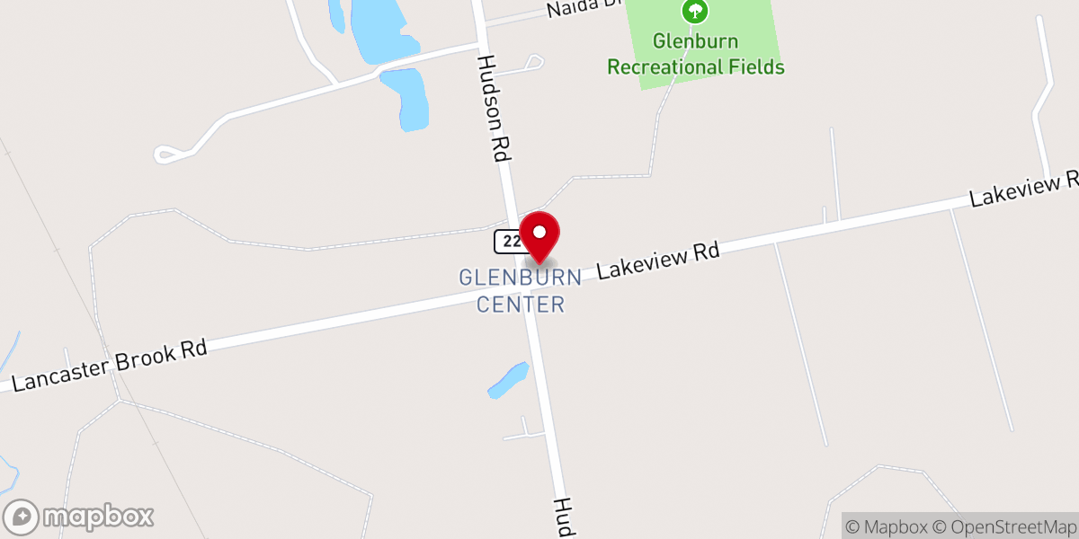 Map showing location of Glenburn Christian Fellowship