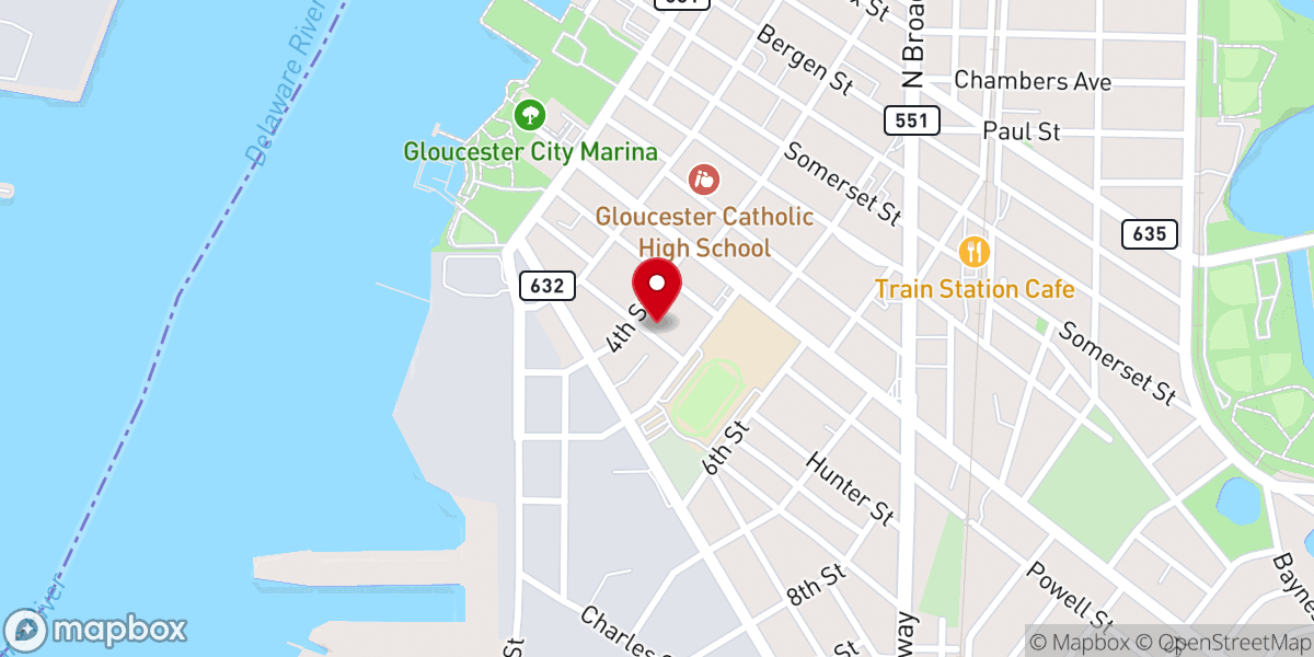 Map showing location of Positively Fourth Street Church