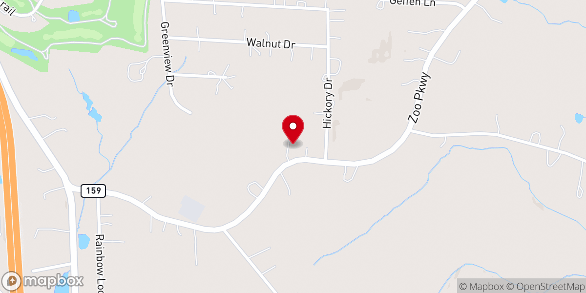 Map showing location of Flag Springs United Methodist Church