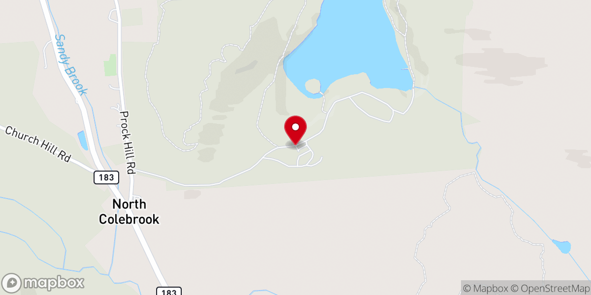 Map showing location of Camp Jewell YMCA