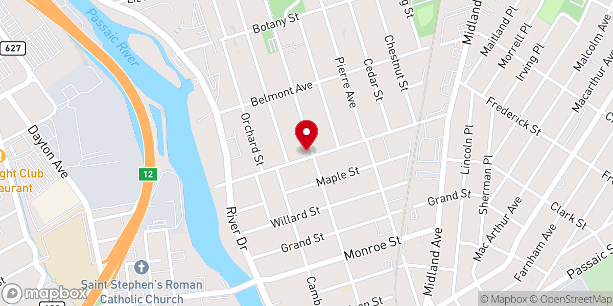 Map showing location of Full Gospel Church Annex