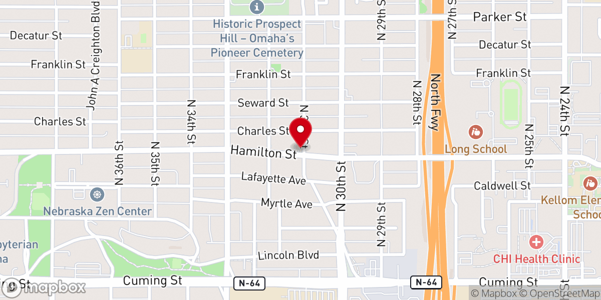 Map showing location of Greater Macedonia Baptist Church