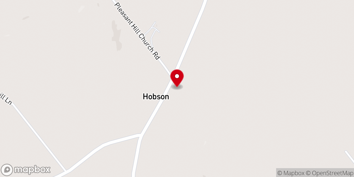 Map showing location of Pleasant Hill Baptist Church