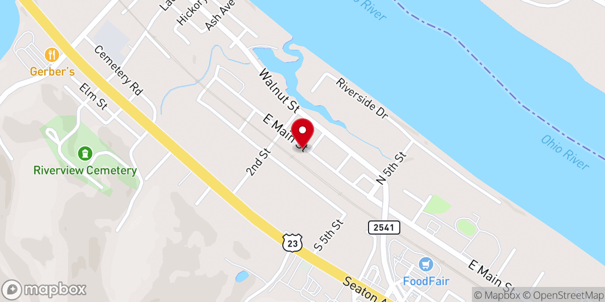 Map showing location of First Baptist Church