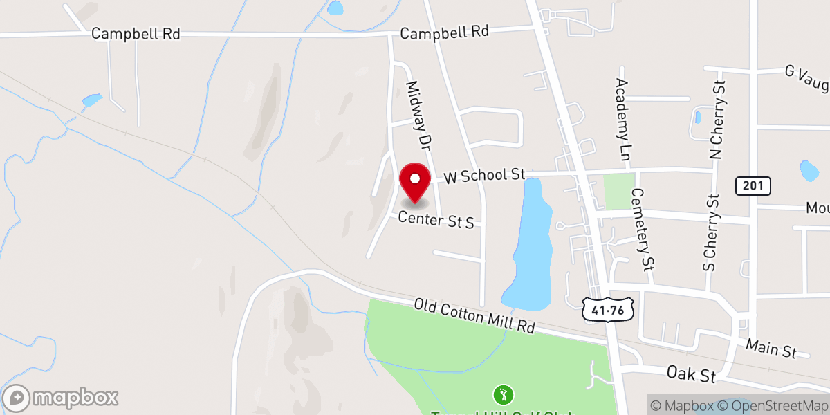 Map showing location of Faith Church