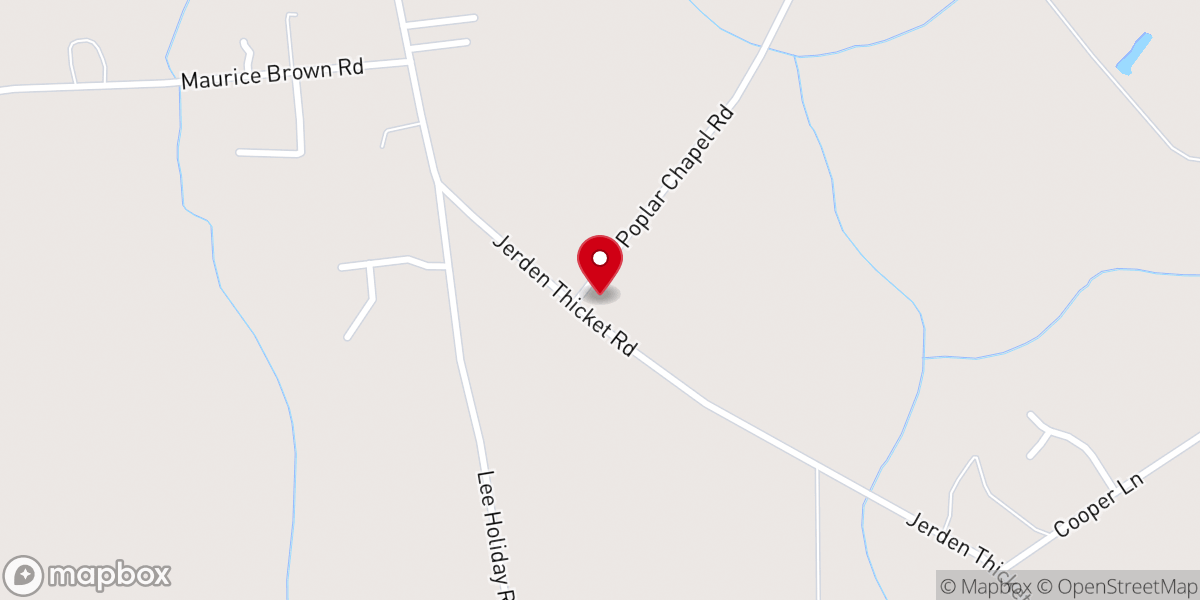 Map showing location of Poplar Chapel Church of Christ
