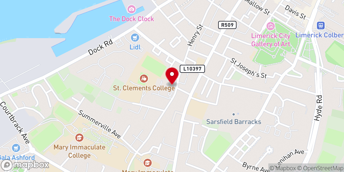 Map showing location of Redemptorist Catholic Church