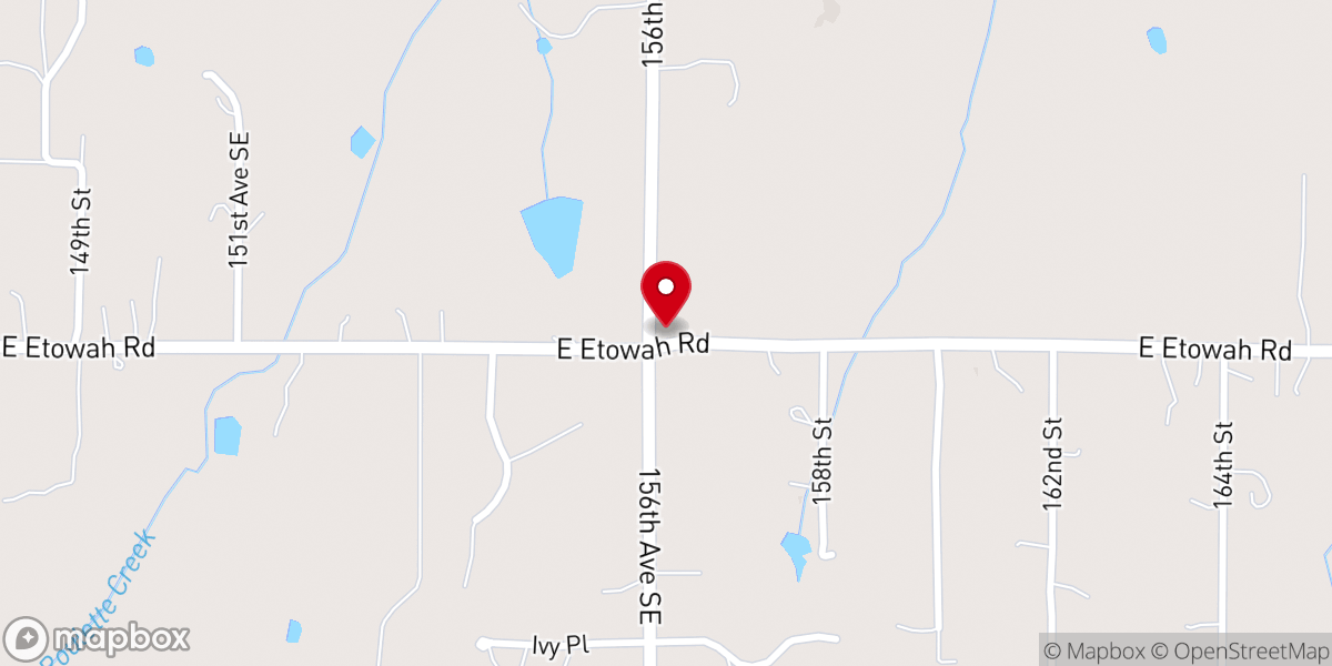 Map showing location of 12 Corners Baptist Church