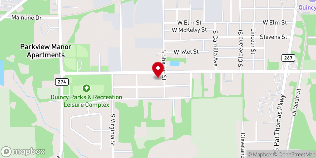 Map showing location of Greater Tanner Chapel AME