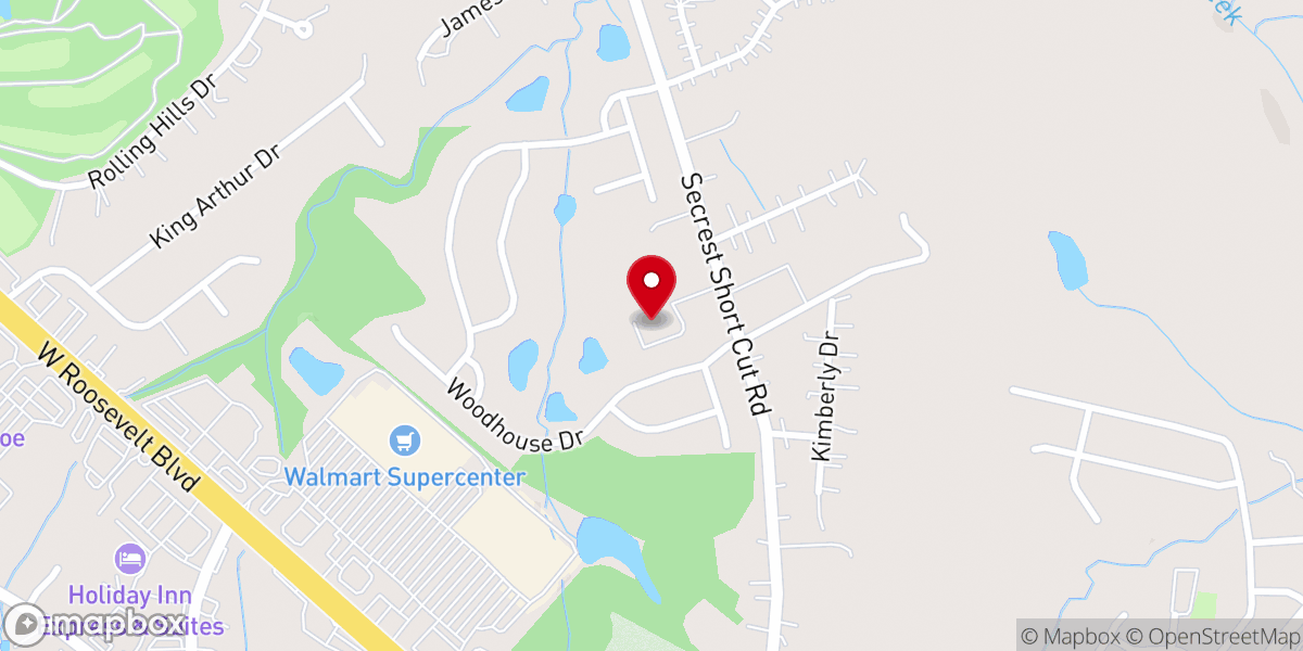 Map showing location of Cornerstone Community Church