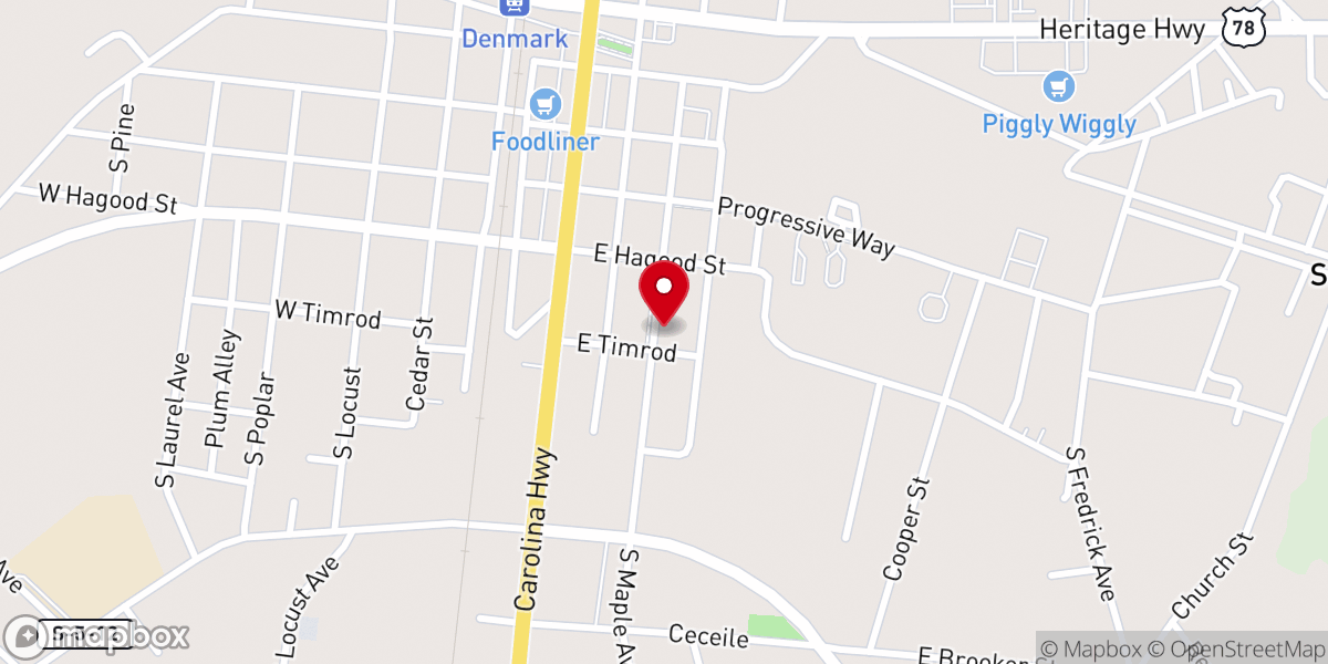 Map showing location of Mount Zion Baptist Church